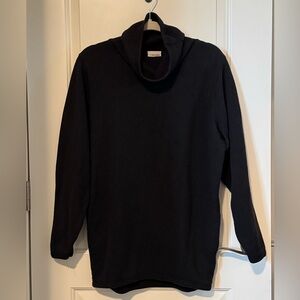 Aritzia Wilfred Free Black Tunic Turtleneck Sweater with Pockets, Size Small
